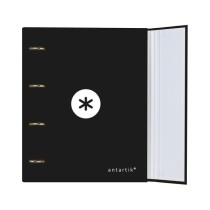 Carpeta con recambio liderpapel antartik a4 cuadro 5 mm forrada 4 anillas 40mm redondas color negra