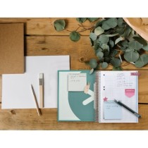 Cuaderno espiral liderpapel a5 micro antartik tapa forrada120h 100 gr cuadro 5 mm 5 band6 taladros color menta