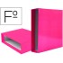 Caja archivador liderpapel de palanca carton folio documenta lomo 75 mm rosa