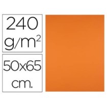 Cartulina liderpapel 50x65 cm 240g/m2 naranja paquete de 25 unidades