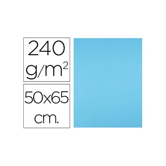 Cartulina liderpapel 50x65 cm 240g/m2 celeste paquete de 25 unidades