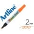 Rotulador artline glass marker especial cristal borrable en seco o humedo color naranja fluor