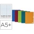 Libreta liderpapel scriptus a5 plus 48 hojas 90g/m2 cuadro 5mm con margen colores surtidos