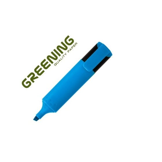 Rotulador greening fluorescente punta biselada azul