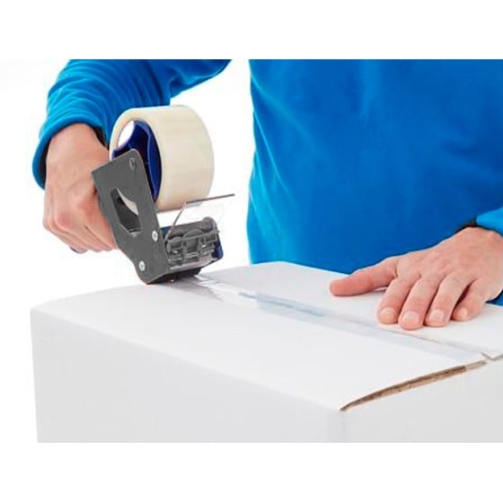 Cinta adhesiva q-connect polipropileno transparente 66 mt x 75 mm para embalaje