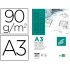 Bloc papel vegetal liderpapel encolado 297x420mm 50 hojas 90 g/m2