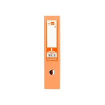 Archivador de palanca liderpapel folio documenta forrado pvc con rado lomo 75mm naranja con compresor