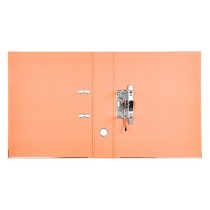 Archivador de palanca liderpapel folio documenta forrado pvc con rado lomo 75mm naranja con compresor