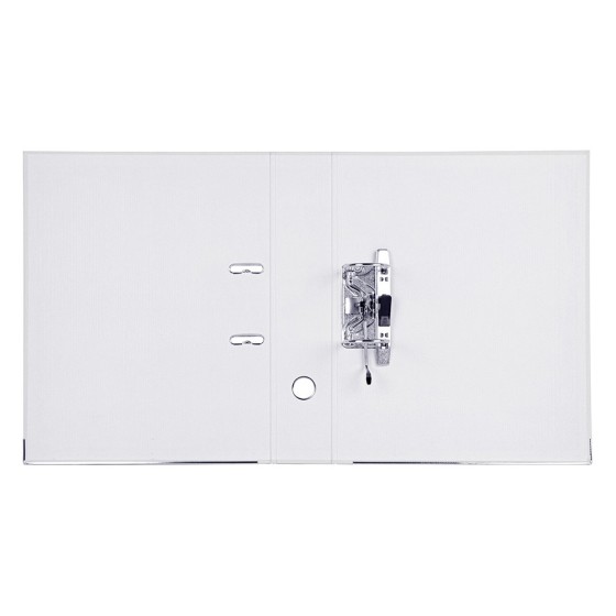 Archivador de palanca liderpapel folio documenta forrado pvc con rado lomo 75mm blanco con compresor