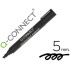 Rotulador q-connect marcador permanente negro punta biselada 5.0 mm