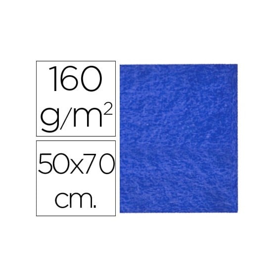 Fieltro liderpapel 50x70cm azul oscuro 160g/m2