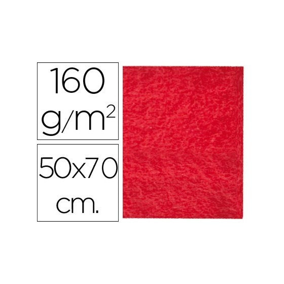 Fieltro liderpapel 50x70cm rojo 160g/m2