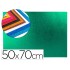 Goma eva con purpurina liderpapel 50x70cm 60g/m2 espesor 2mm verde