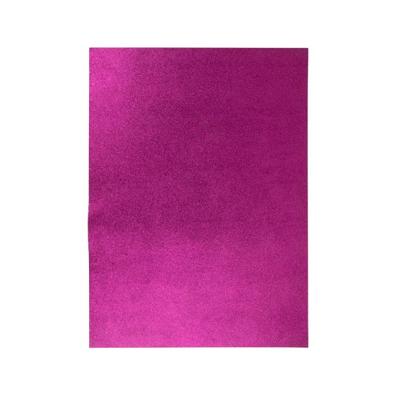 Goma eva con purpurina liderpapel 50x70cm 60g/m2 espesor 2mm violeta