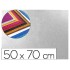 Goma eva con purpurina liderpapel 50x70cm 60g/m2 espesor 2mm plata