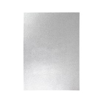 Goma eva con purpurina liderpapel 50x70cm 60g/m2 espesor 2mm plata