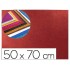 Goma eva con purpurina liderpapel 50x70cm 60g/m2 espesor 2mm rojo