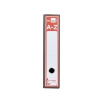 Archivador de palanca liderpapel carton forrado folio jaspeado gris con caja classic red