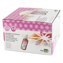 Purpurina pegamento liderpapel fantasia colores metalicos oro y plata bote de 20 gr