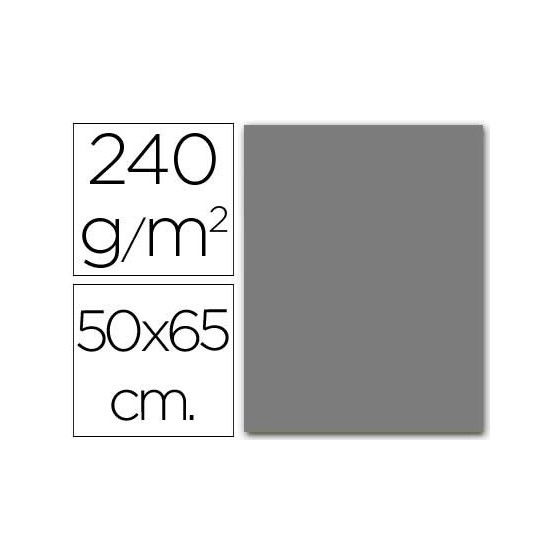 Cartulina liderpapel 50x65 cm gris 240 gr unidad