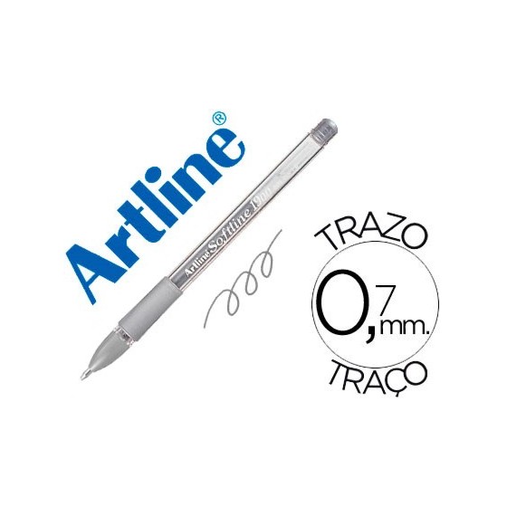 Boligrafo artline 1900 softline tinta aceite metalico plata