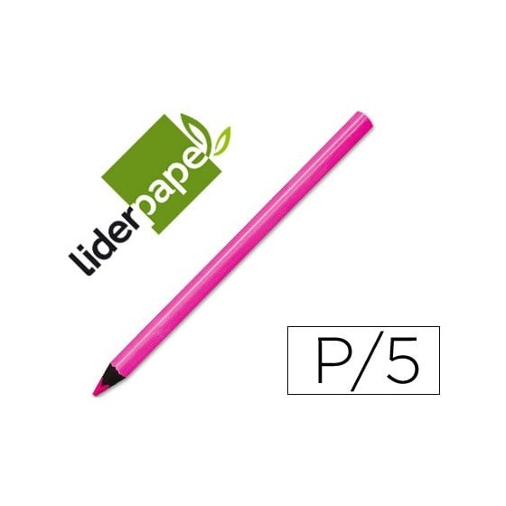 Lapices fluorescente liderpapel jumbo neon rosa