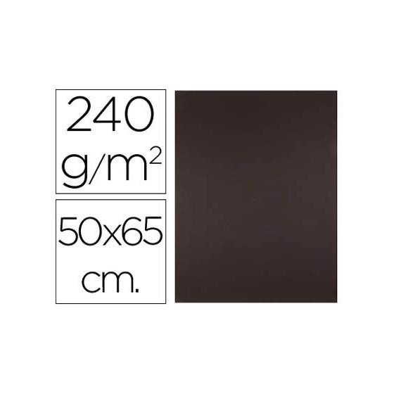 Cartulina liderpapel 50x65 cm marron oscuro 240g unidad