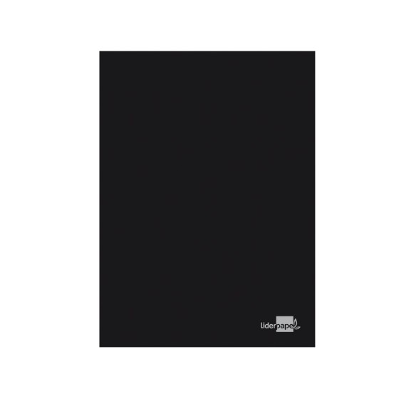 Libreta liderpapel tapa negra a5 80 hojas 60g/m2 horizontal con doble margen
