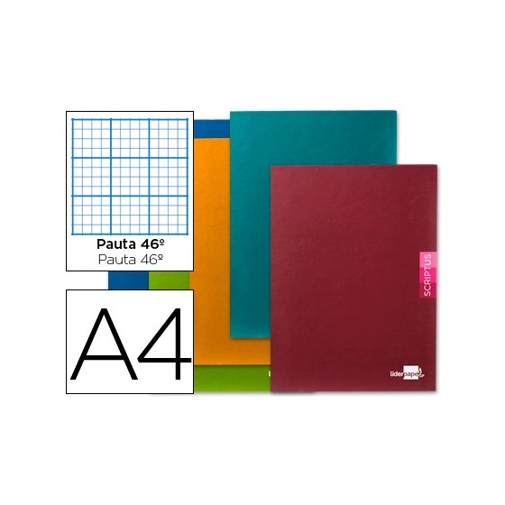 Libreta liderpapel scriptus a4 48 hojas 90g/m2 rayado nº46