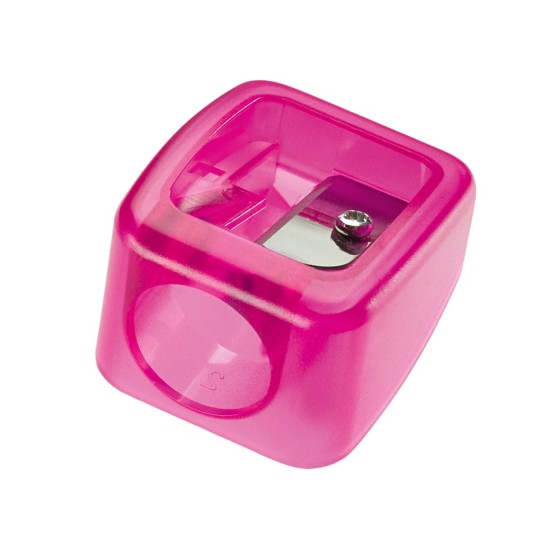 Sacapuntas m+r plastico para ceras gruesas de 17mm 1 uso colores surtidos