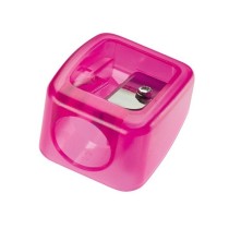 Sacapuntas m+r plastico para ceras gruesas de 17mm 1 uso colores surtidos