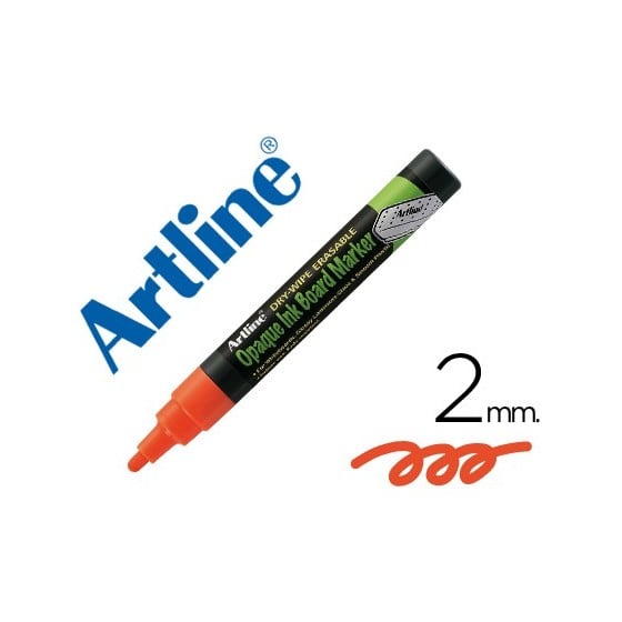 Rotulador artline pizarra verde negra epw-4 na color naranja bolsa de 4 unidades