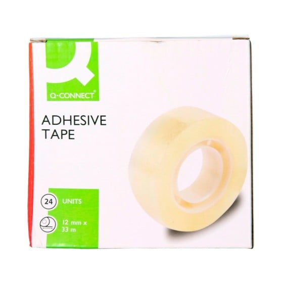 Cinta adhesiva q-connect 33 mt x 12 mm encelofanada