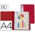 Carpeta liderpapel personaliza 31760 80 fundas polipropileno din a4 roja lomo personalizable
