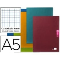 Libreta liderpapel scriptus a5 48 hojas 90g/m2 cuadro 6mm con margen
