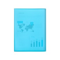 Carpeta liderpapel escaparate 47492 30 fundas polipropileno din a4 azul translucido