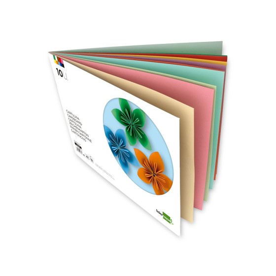 Bloc trabajos manuales liderpa pel cartulina 297x420mm 10 hojas colores surtidos