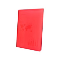 Carpeta liderpapel escaparate 47050 40 fundas polipropileno din a4 rojo translucido