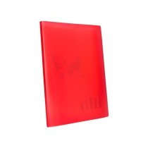 Carpeta liderpapel escaparate 47050 40 fundas polipropileno din a4 rojo translucido