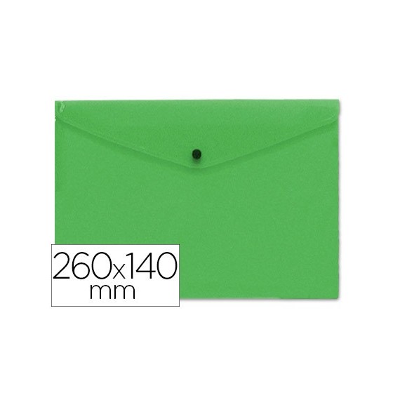 Carpeta liderpapel dossier broche polipropileno tamaño sobre americano 260x140mm verde translucido