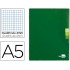 Libreta liderpapel scriptus a5 48 hojas 90g/m2 cuadro 4mm con margen color verde