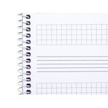 Bloc musica liderpapel combi pentagrama 3mm mas cuadricula de 4mm para anotaciones cuarto20 hojas 100g/m2