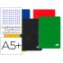 Cuaderno espiral liderpapel cuarto tapa dura 80h 60 gr cuadro 4mm con margen colores surtidos