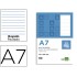 Bloc notas liderpapel horizontal a7 80 hojas 60g/m2 perforado