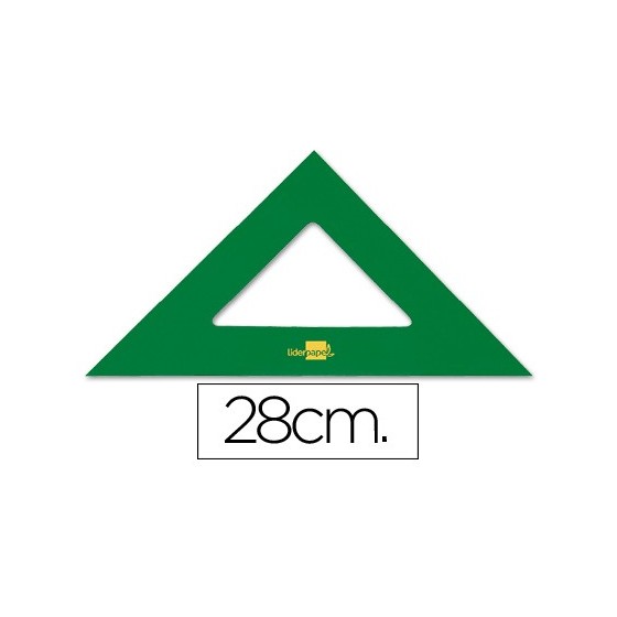 Escuadra liderpapel 28 cm acrilico verde