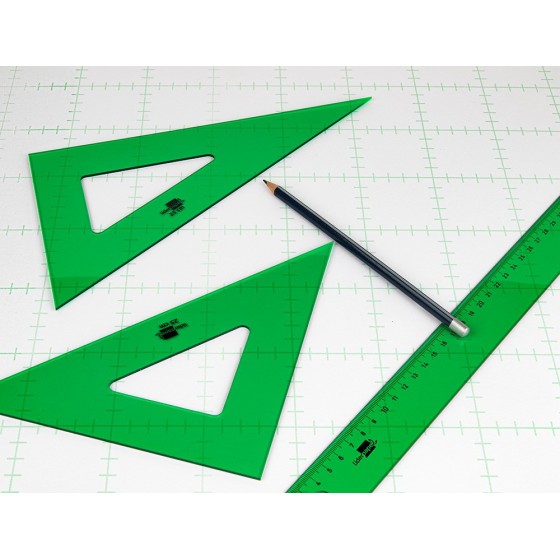 Escuadra liderpapel 16 cm acrilico verde