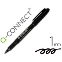 Rotulador q-connect para cd/dvd punta fibra permanente negro punta redonda 1,0 mm