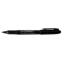 Rotulador q-connect para cd/dvd punta fibra permanente negro punta redonda 1,0 mm
