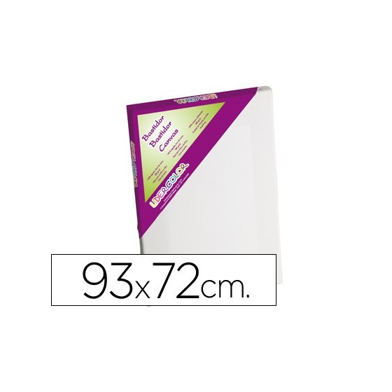Bastidor lidercolor 30f lienzo grapado lateral algodon 100% marco pawlonia 1,8x3,8 cm bordes madera 93x72 cm