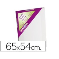 Bastidor lidercolor 15f lienzo grapado lateral algodon 100% marco pawlonia 1,8x3,8 cm bordes madera 65x54 cm